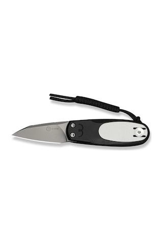 Civivi Purr Black & White G10 Handle Stonewashed Nitro-v Blade Kamp Çakı Siyah