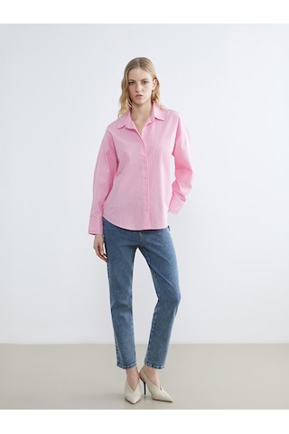 Lcwaıkıkı Classic Mavi Beli Lastikli Slim Mom Kadın Jean Pantolon