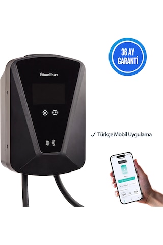 Evwallbox 22 Kw 5 Mt Kablolu Sabit Duvar Tipi Elektrikli Araç Şarj Cihazı 22 Kw