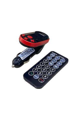 12v-24v Transmıtter Aux/bluetooth/mp3/sd Kart/usb X 2 Şarj Uzaktan Kumandalı Kırmızı