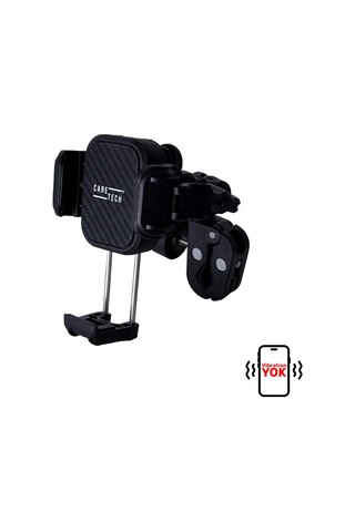 Ct-m19 Telefon Tutucu Titreşim Önleyicili Motosiklet Gidon Ayna Montajlı Klipsli Su Geçirmez Siyah