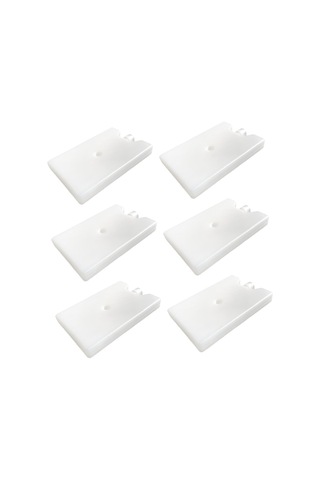 Suntek 6 Adet Buz Soğutma Blokları Seyahat 14,5cmx9,5cmx2cm Beyaz