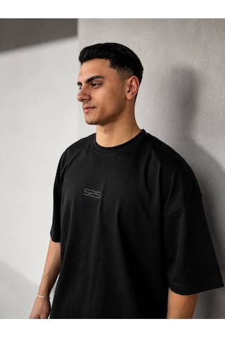 525 Oversize Sırt Baskılı Streetwear Unisex T-shirt Flynighıgh Siyah