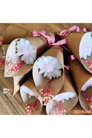 Papatya Buketi Mum, Düğün Hediyesi, Nikah Şekeri, Bebek Şekeri, Çiçek - 20 Adet