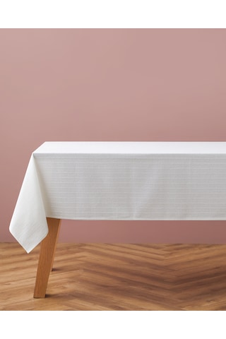 Simply Pamuklu Masa Örtüsü 140x200 Cm Krem