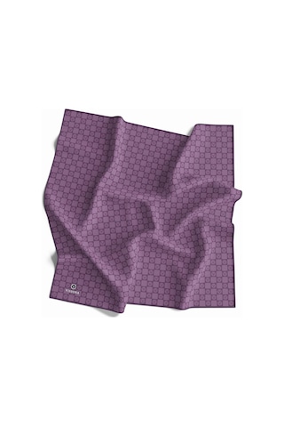 Vissona %100 Twill İpek Monogram Desenli Sirke Renkli 90x90 Eşarp Dikim Şekli : El Dikişi Çok Renkli