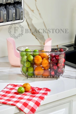 Vivart Fblackstone Sakura Süzgeçli Mutfak Düzenleme Ve Saklama Süzgeç Pembe