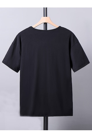 Uyguntarz Çocuk Dinazor Baskılı Pamuklu Tshirt Siyah