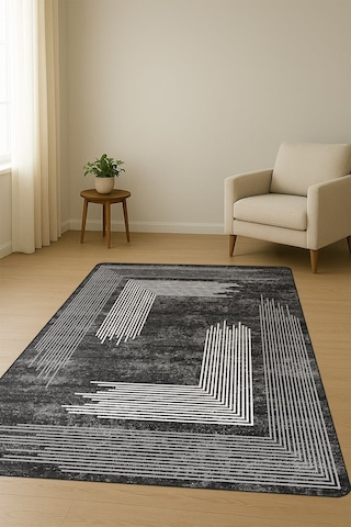 Modern Dijital Baskı Kaymaz Taban Halı H1140 Renkli