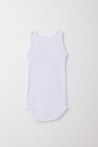 Breeze Kız Bebek Çıtçıtlı Atlet Zıbın Body Jakarlı 9 Ay-3 Yaş, Beyaz Beyaz