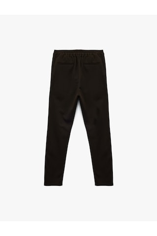 Koton Viskon Karışımlı Cep Detaylı Pike Kumaş Düğmeli Pantolon Kahverengi 6wam40013hk Kahve