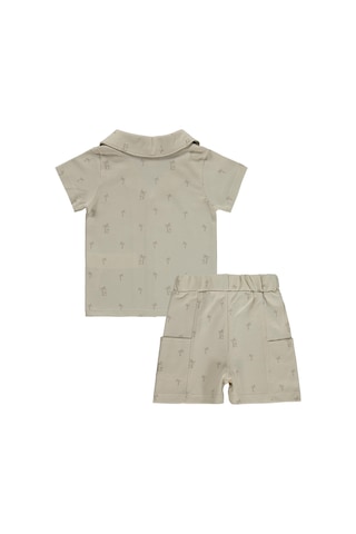 Civil Baby Palmiye Empirmeli 6-18 Ay Takım - Bej Vizon