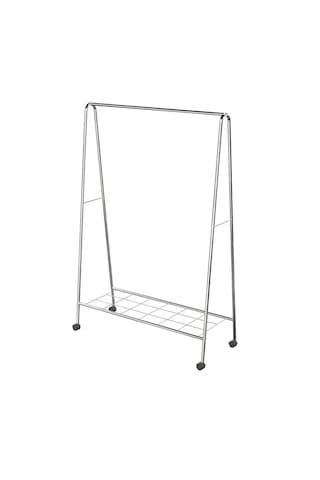 Tekerlekli Oval Askılık Ayaklı Askılık Konfeksiyon Butik Askılık Krom