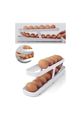 Mithra Life 2 Katlı Otomatik Yumurta Standı Buzdolabı Içi Yumurtalık Organizeri Mıt1160 Beyaz