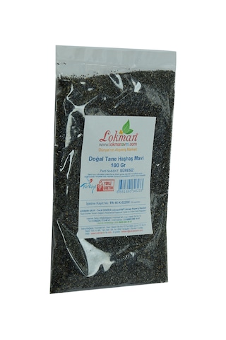 LokmanAvm Mavi Doğal Tane Haşhaş Tohumu 100 G