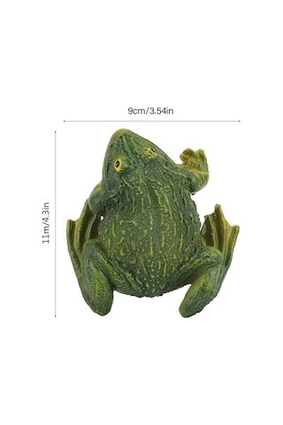 Ximistore9 Doğa Stili Kuru Boyalı Kurbağa Figürü - Bahçe, Ev Dekoru İçin Dayanıklı Reçine Makyaj