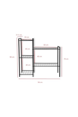 Dekoratif Metal Ayaklı 5 Tel Raflı Saksılık Katlı Saksı Standı Çiçeklik Bahçe Ve Balkon Dekoru Garden Diğer