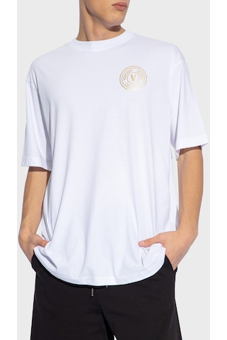 Versace Jeans Couture Erkek T Shirt 76gaht03 Cj00t G03 Beyaz
