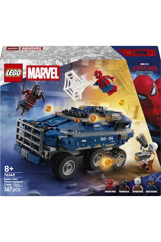 LEGO® ǀ Marvel Örümcek Adam Hapishane Nakliye Aracı Takibi 76349 - 8+ Yaş için 4 Minifigür İçeren Oyuncak Yapım Seti (367 Parça)