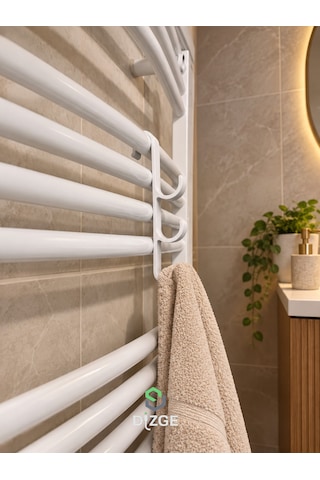 Havlupan Askısı 3 Lü Havlu Askısı Radyatöre Takılan Pratik Kanca Açık Beyaz