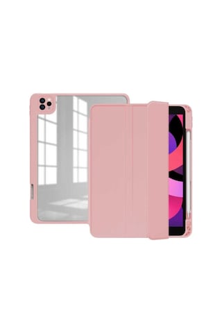 Apple Uyumlu iPad Pro 11 2021 3.nesil Kılıf Zore Nort Arkası Şeffaf Standlı Kılıf Kapaklı Kılıf