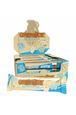 Grenade High Protein, Low Sugar Bar - White Chocolate Cookie, 12 X 60 Gr