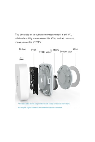 Neevoyu Akıllı Ev Isı-nem Basınç Sensörü, Gerçek Zamanlı İzleme, Akıllı Bağlantı, Ev Cihazı Kontrolü, 1 Adet Beyaz