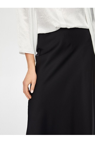 Beli Lastikli Krep Saten Etek Faik Sönmez Siyah