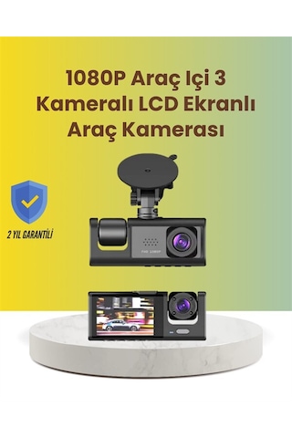 Ta-01 2.0 İnç Ekranlı 3 Kanallı Araç Kamerası 40621465