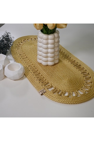 Zengin Design Home 10 Oval Runner Sarı