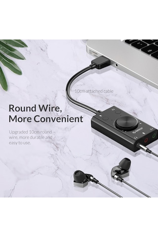 Youtek Usb Dışarıdaki Ses Kartı, Bilgisayar Ve Dizüstü İçin Kulaklık Çevirici, Ses Seviyesi Ayarlanabilir, Sürücü Gerektirmeden Tak Ve Kullanın