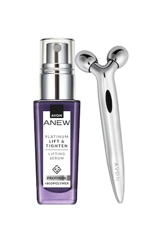 Anew Platinum Lifting Ve Sıkılaştırma Etkili Serum Ve Masaj Rulosu Paketi