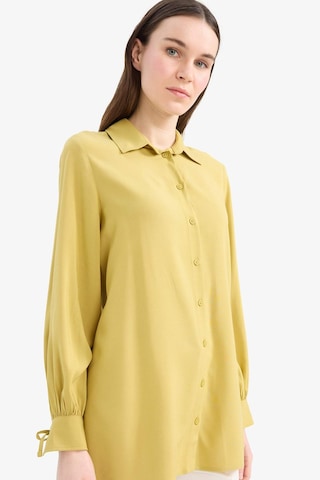 DeFacto Regular Fit Basic Düz Viskon Uzun Kollu Gömlek Tunik D7352AX25SPGN198