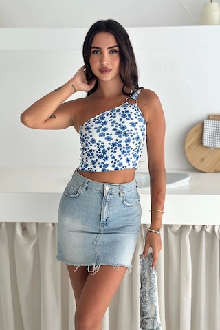 Asprin Fashion Tek Omuz Atlet Mavi Mavi