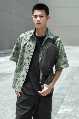 Erkekler İçin Şık Ve Pratik Bel Çantası, Sporculara Özel Koşu Çantası, Çok Amaçlı Göğüs Çantası, Günlük Kullanım İçin Fonksiyonel Messenger Çanta Gri