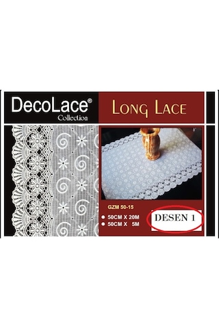 PVC Dantel Buzdolabı ve Dolap Çekmece Raf Sehpa Örtüsü En:50 CM