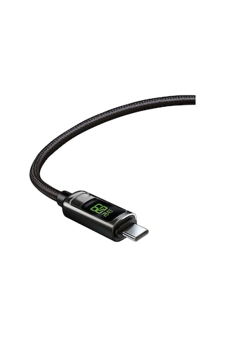 Zuidid Ekranlı 60w Hasır Örgü Type-c Pd Hızlı Şarj Ve Data Kablo