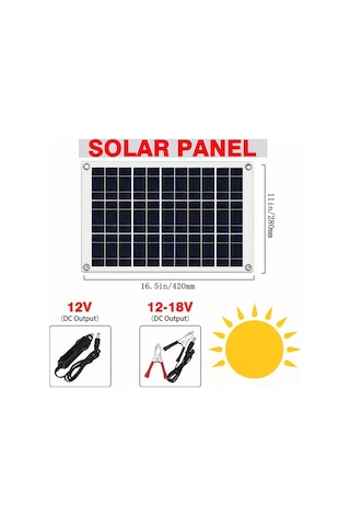 Araba İçin Usb Ve Kontrol Cihazı İle Komple Güneş Paneli Kiti