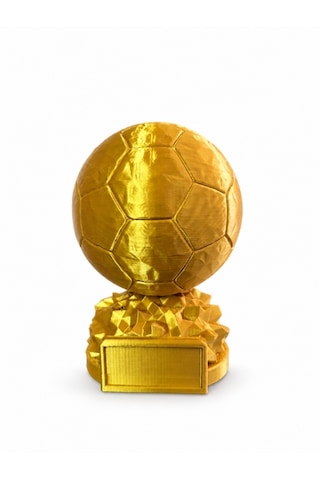 İsime Özel Ballon D'or Futbol Ödülü Maketi Altın Top Dekoratif Kupa 15cm