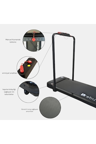 Rebuwo Bluetoothlu Uzaktan Kumandalı 12 Km/hız Katlanabilir Koşu