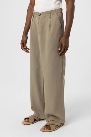 Vamos Relaxed Fit Kumaş Pantolon Haki