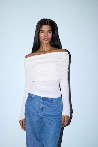 Defacto Slim Fit Omzu Açık Ribana Tişört G8072AX26SP