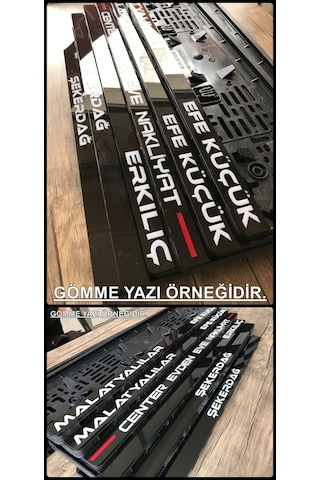 Isme Özel Pleksi Takmatik Plakalik Lazer Kesim 2 Adet Ön Ve Arka 323232633