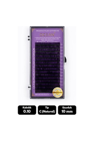 Ocean 0.10c Natural Kıvrım 10 Mm Soft Eyelash Doğal İpek Kirpik 16'lı