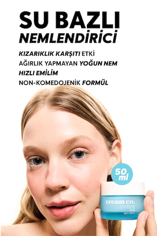 Cream Co. Cloud Moisturizer Yatıştırıcı Onarıcı Bariyer Güçlendirici Su Bazlı Nemlendirici Yüz Kremi 50 ML + Sos Serum 30 ML