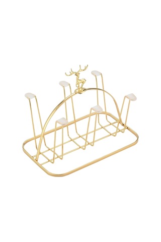 Oturma Odası İçin Şık Altın Metal Bardak Tutucu