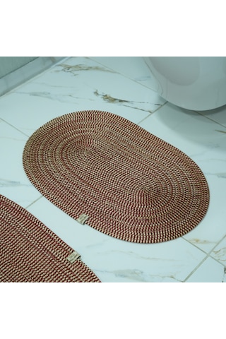 Zengin Supla 2'li Banyo Paspas Set Sarı - Kırmızı