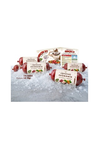 Ekonomik Barf Köpek Maması 12 Kg - 1000 G X 12