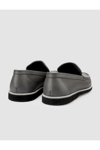 Cabani %100 Hakiki Deri Gri Erkek Loafer Gri