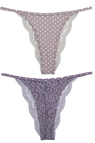 Dantel Pamuklu Brezilyan 4'lü Paket Asorti